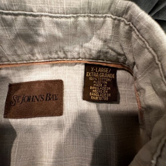 St John's Bay Men's Long Sleeve Button Down Shirt - XLarge - Picture 7 of 8